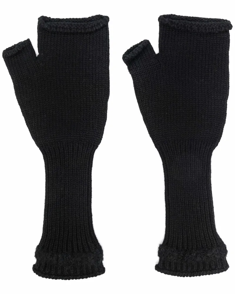 Barrie Fingerlose Handschuhe aus Kaschmir - Schwarz Schwarz