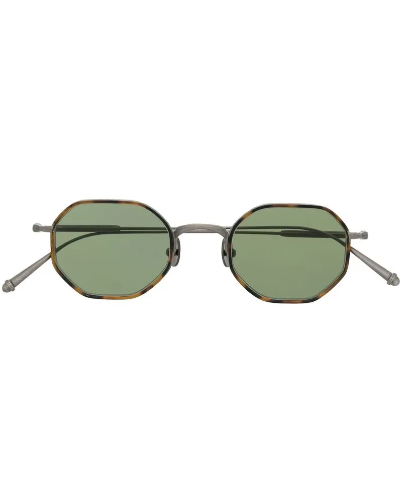 MATSUDA Sonnenbrille mit rundem Gestell - Silber Silber