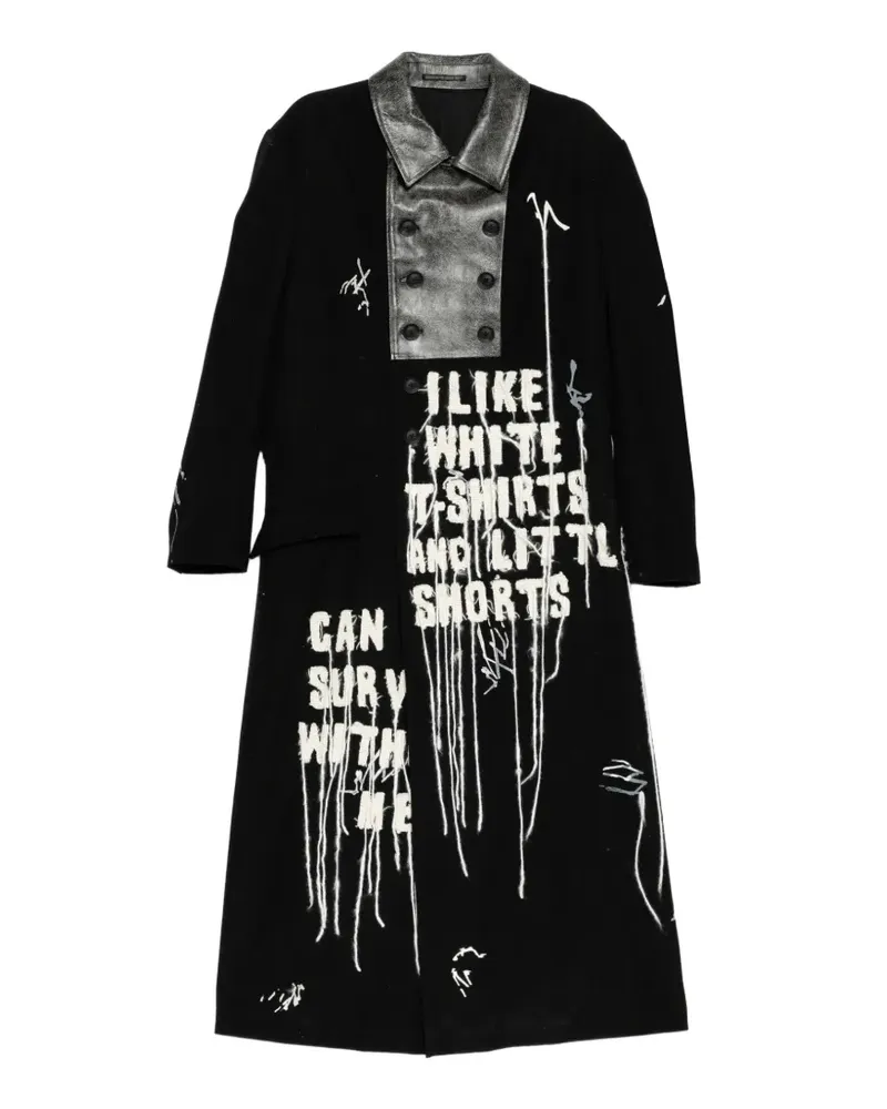 Yohji Yamamoto Switch W coat - Schwarz Schwarz