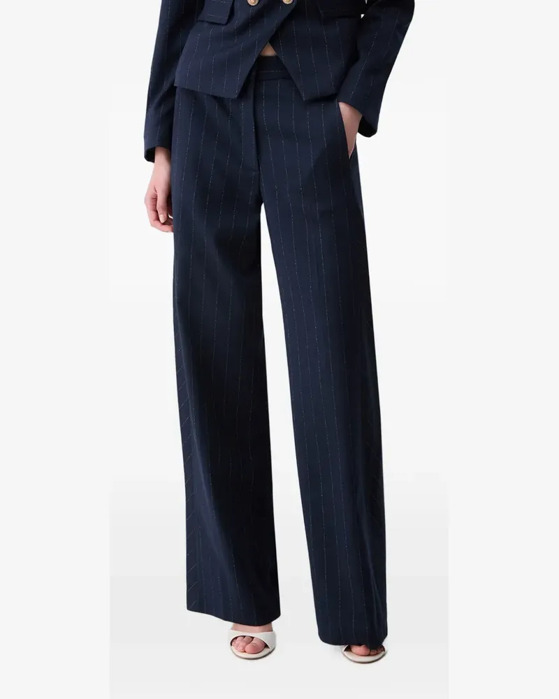 Liu Jo Gerade Hose mit Nadelstreifen - Blau Blau