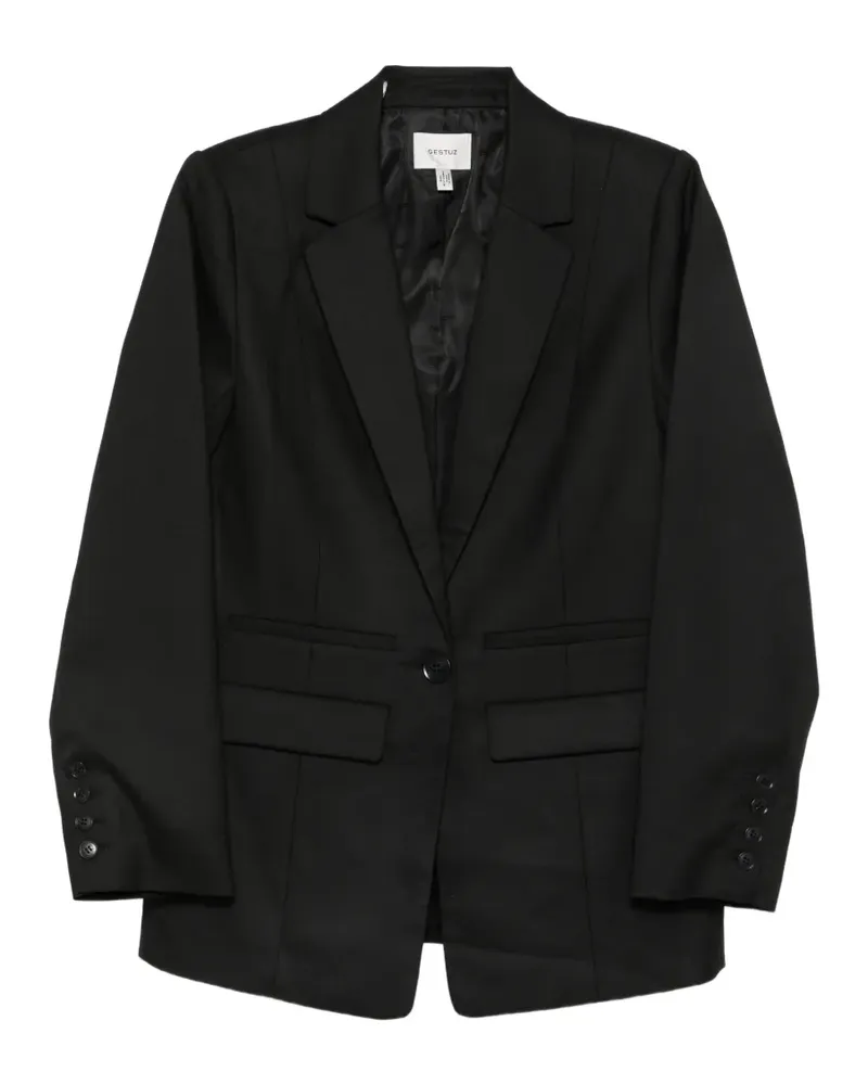 Gestuz single-breasted notched-lapels blazer - Schwarz Schwarz
