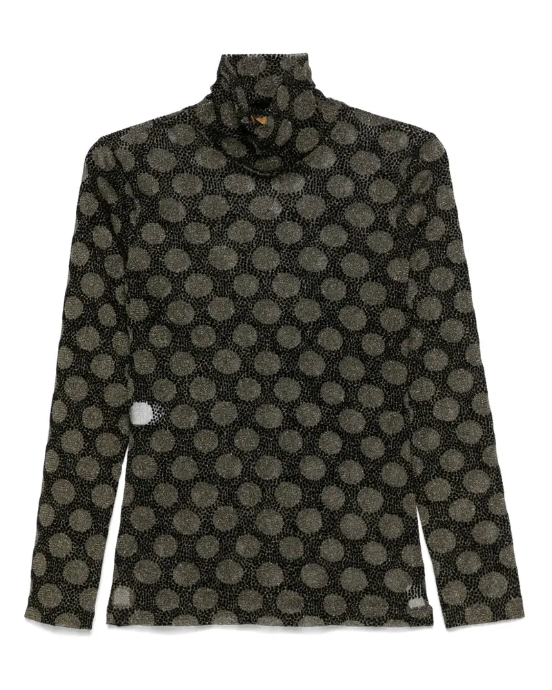 SIYU Oberteil mit geometrischem Print - Schwarz Schwarz