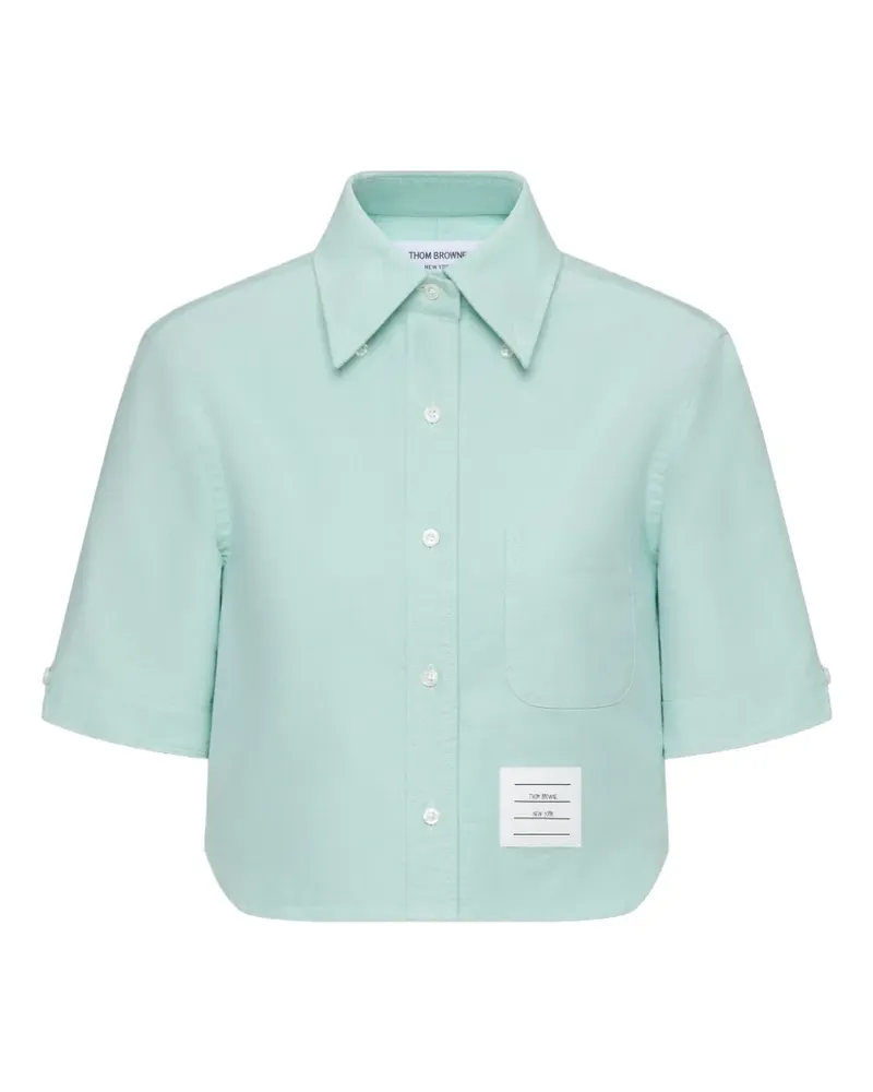 Thom Browne Oxford Cropped-Hemd - Blau Blau