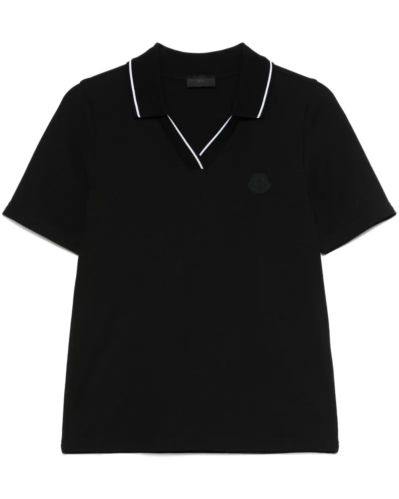 Moncler Kurzärmeliges Poloshirt - Schwarz Schwarz