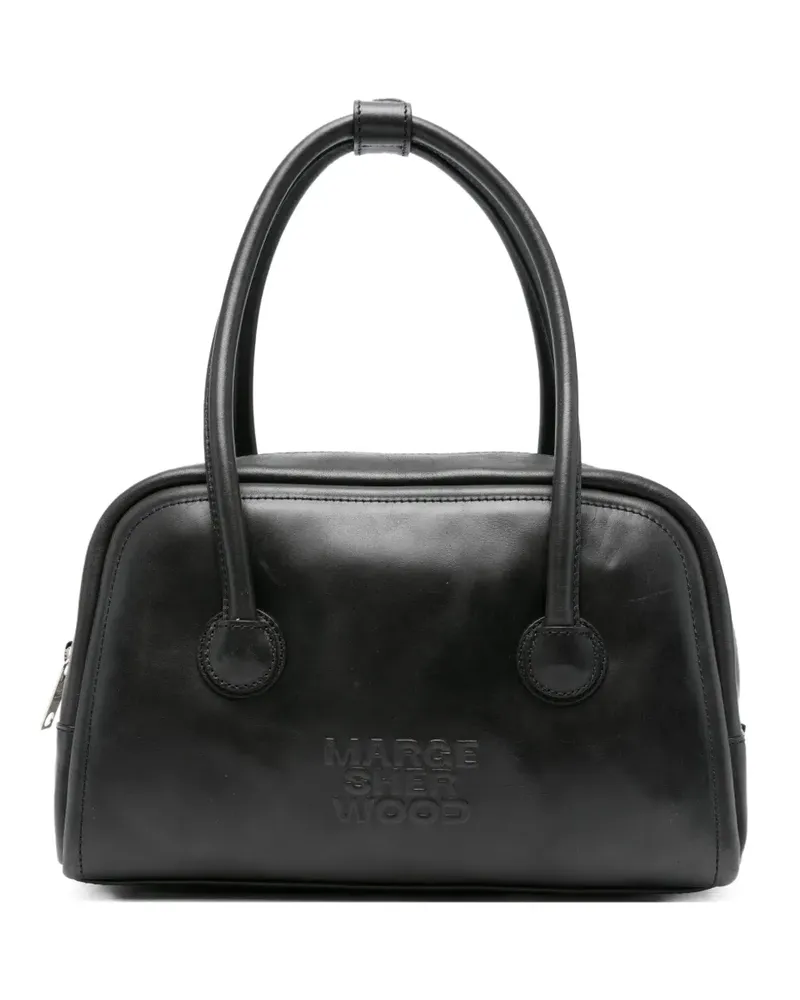 Marge Sherwood Tote Bag mit Logo-Prägung - Schwarz Schwarz