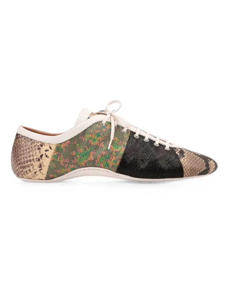 Dries van Noten Ballerina-Sneakers im Patchwork-Look - Nude Nude