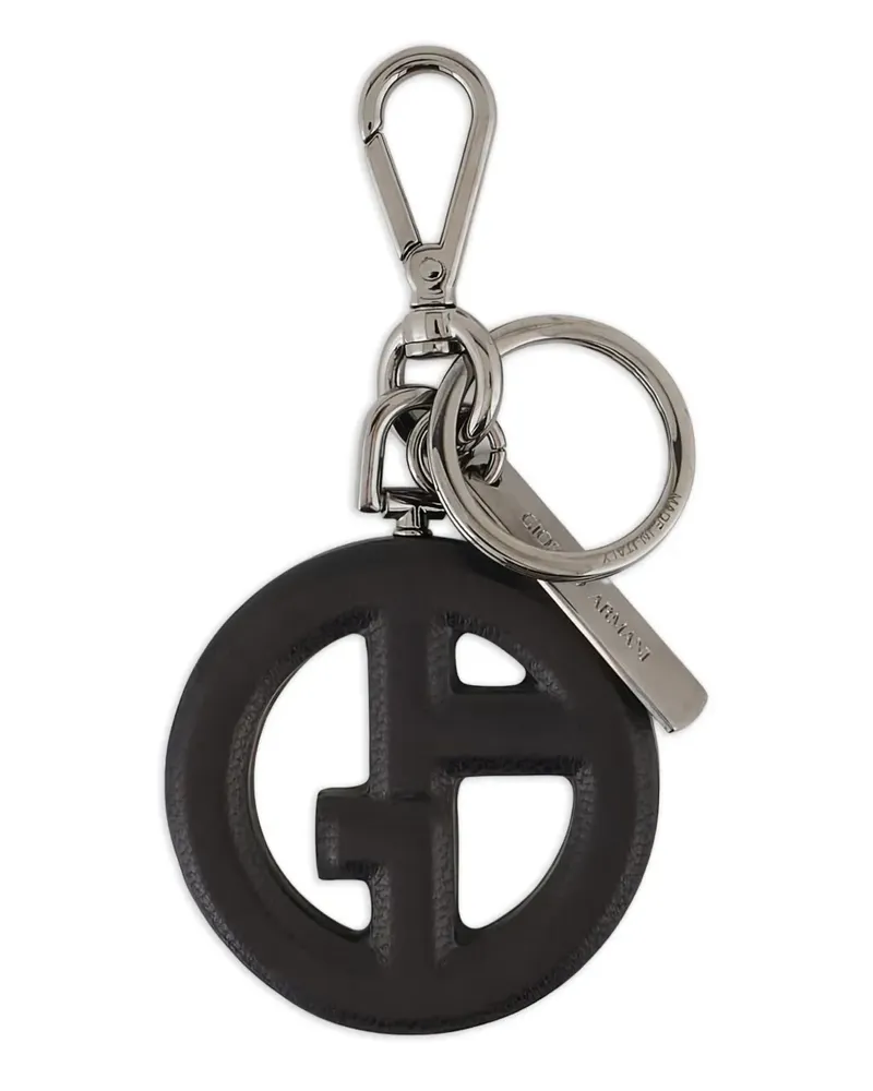 Giorgio Armani Schlüsselanhänger mit Logo - Schwarz Schwarz