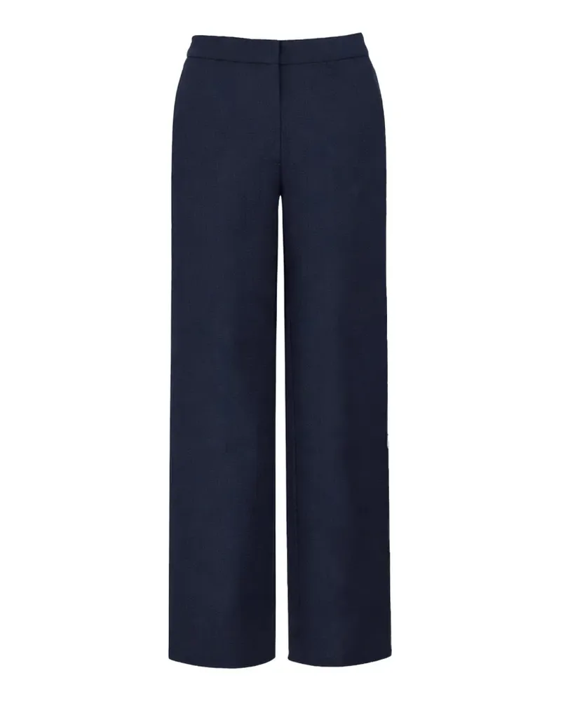 Gloria Coelho Crepe wide-leg straight trousers - Blau Blau