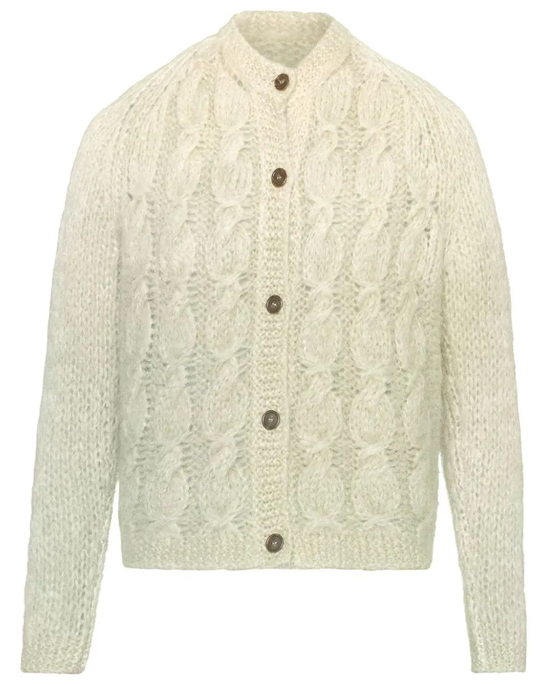 Maison Margiela Cardigan mit Zopfmuster - Grün Grün