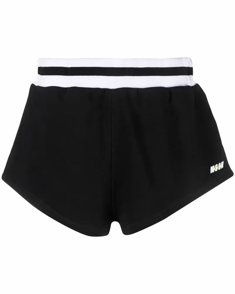 MSGM Sport-Shorts mit Logo-Print - Schwarz Schwarz