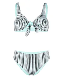 FISICO-Cristina Ferrari Bikini mit geometrischem Print Blau