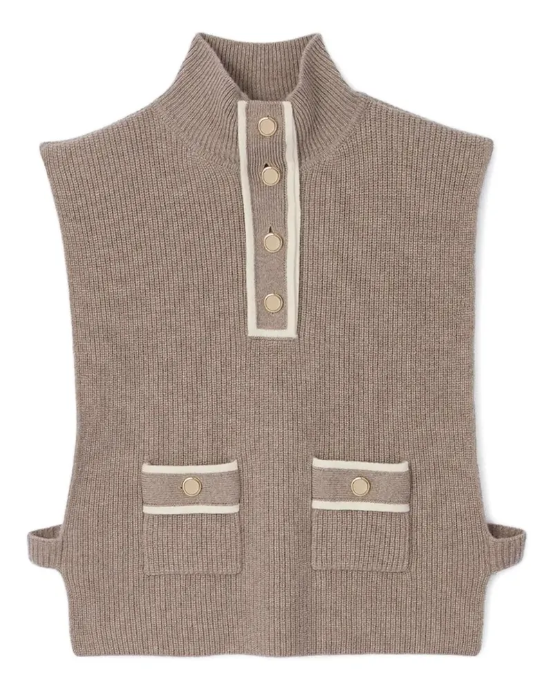 Sandro Geknöpfter Schal - Nude Nude