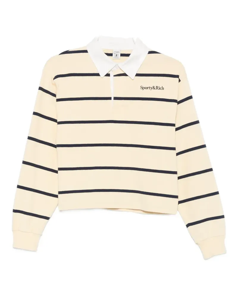 SPORTY & RICH striped polo shirt - Nude Nude