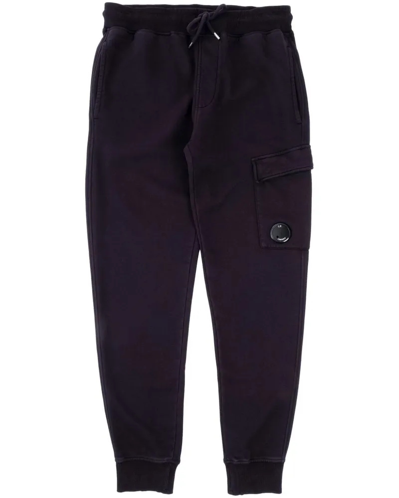 C.P. Company Jogginghose mit Logo-Schild Blau