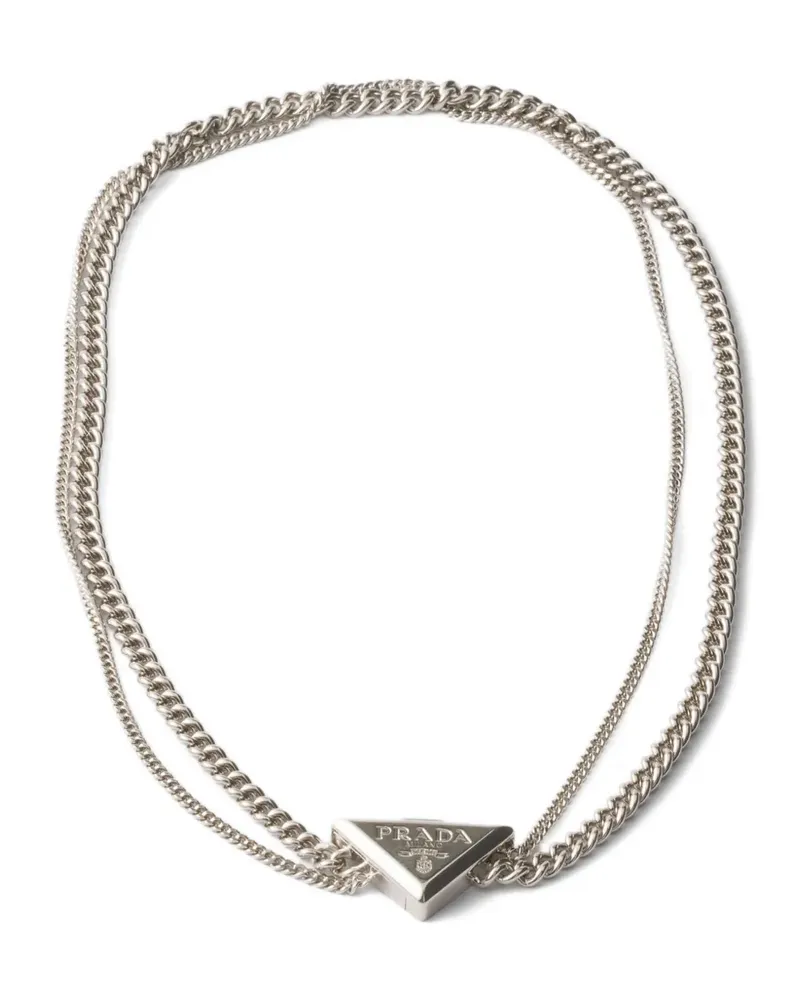 Prada metal necklace - Silber Silber
