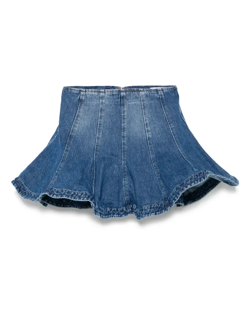 MSGM Minirock mit drapiertem Saum - Blau Blau