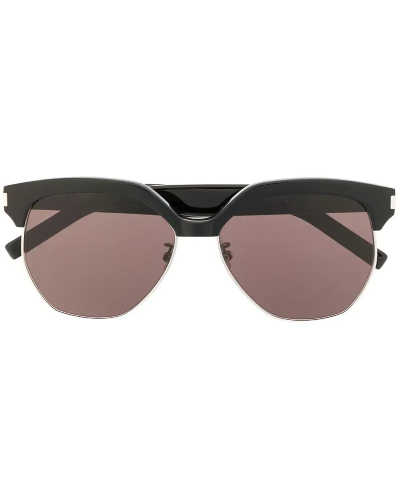 Saint Laurent SL 408' Sonnenbrille im Oversized-Design - Schwarz Schwarz
