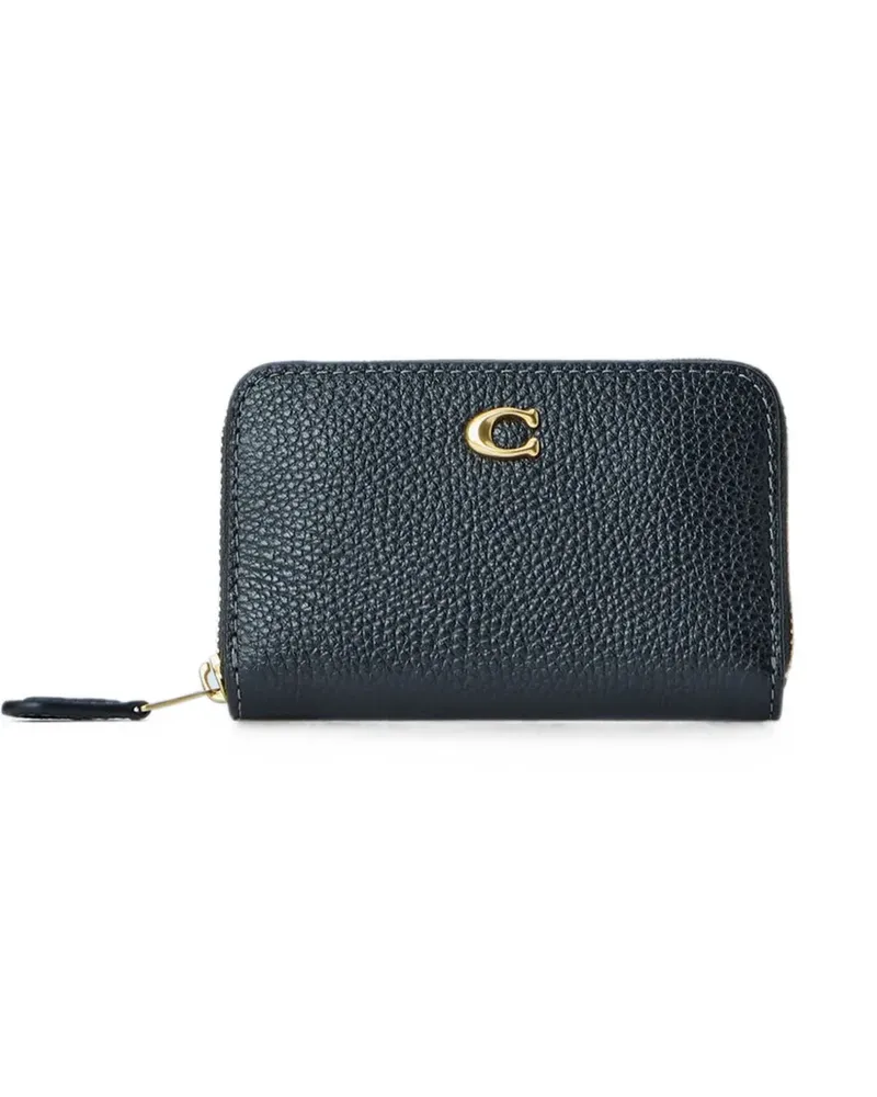 Coach pebbled leather zip-around wallet - Schwarz Schwarz