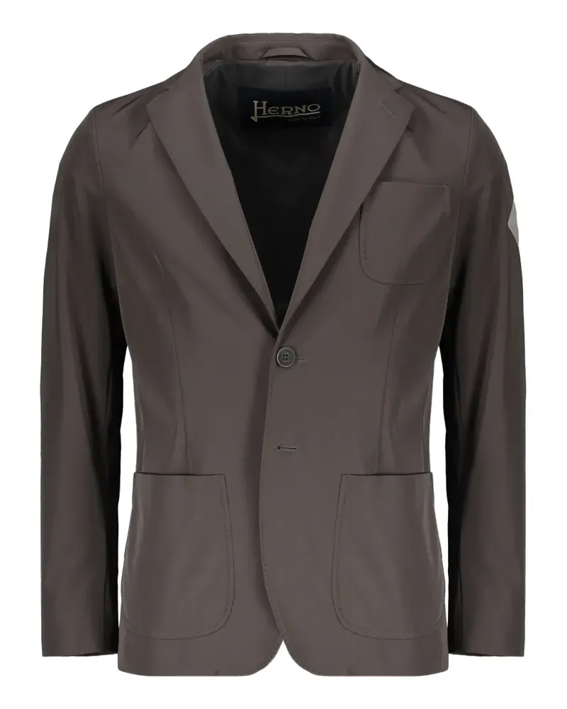 Herno Blazer mit aufgesetzter Tasche und fallendem Revers - Grau Grau
