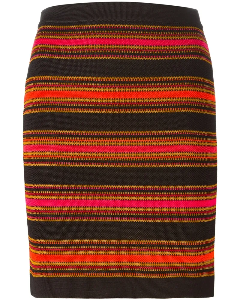 Balmain Gestreifter Rock - Schwarz Schwarz