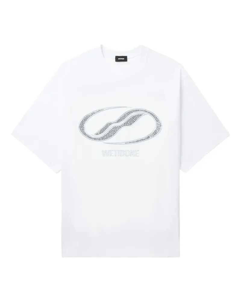 WE 11 DONE Sporty Sheldon T-Shirt mit grafischem Print - Weiß Weiß