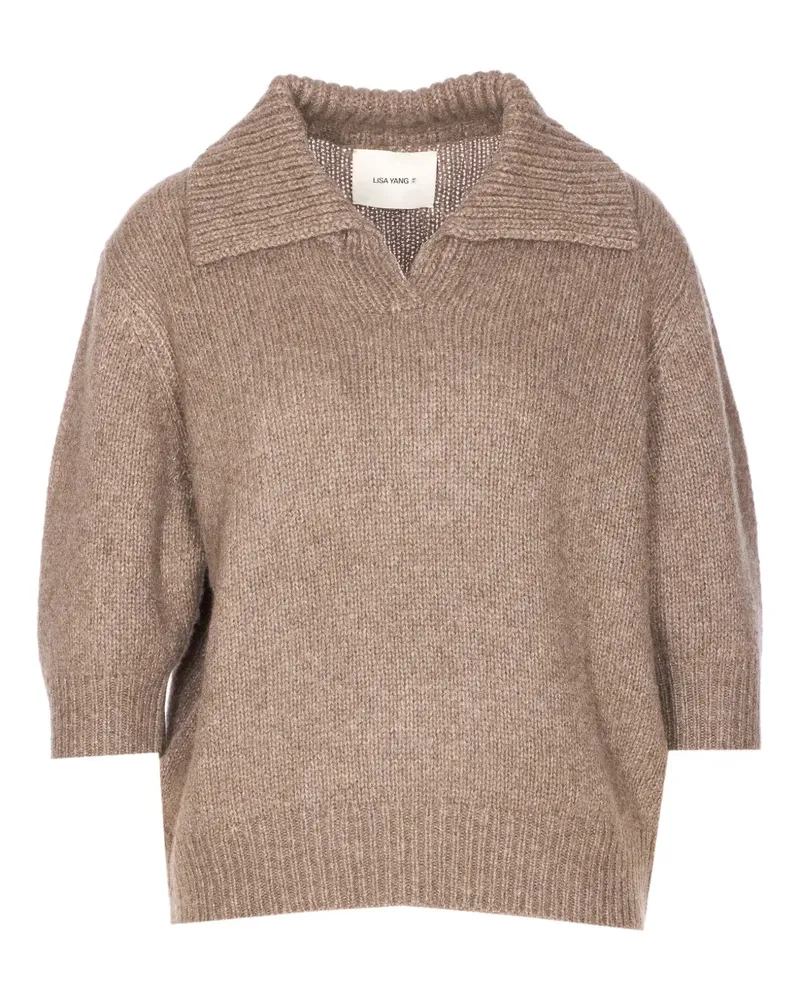 Lisa Yang Lailai Pullover mit V-Ausschnitt - Braun Braun