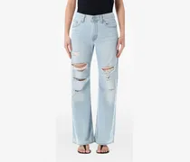 Loose Boot Jeans - Blau