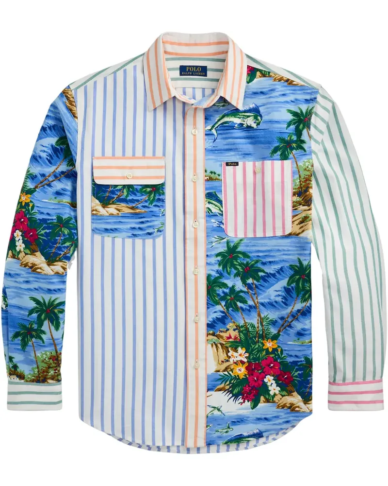 Ralph Lauren Hemd im Patchwork-Design - Blau Blau