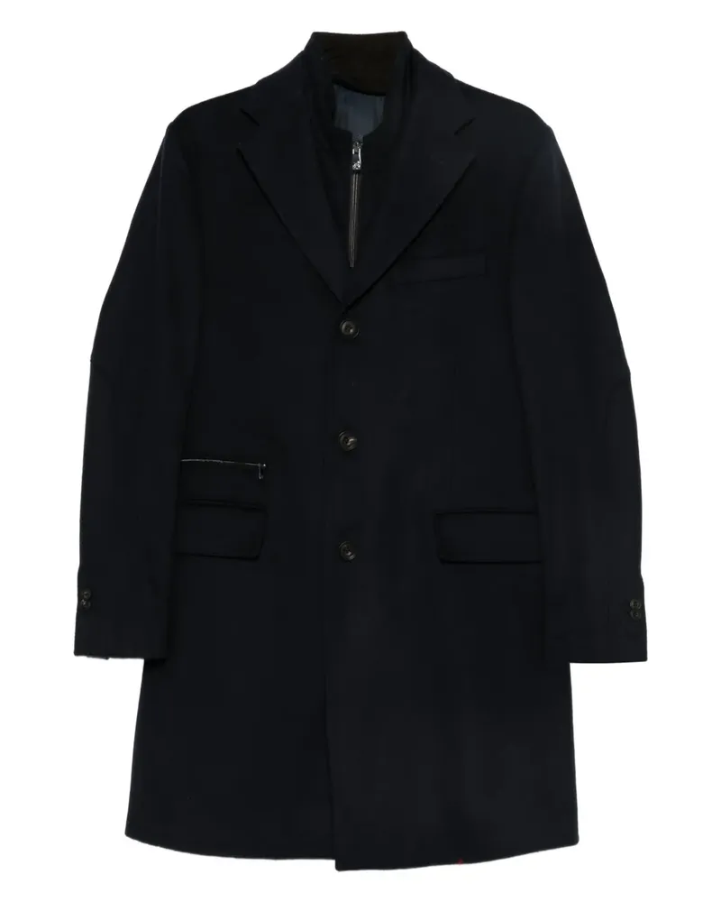 Corneliani Einreihiger Mantel - Schwarz Schwarz
