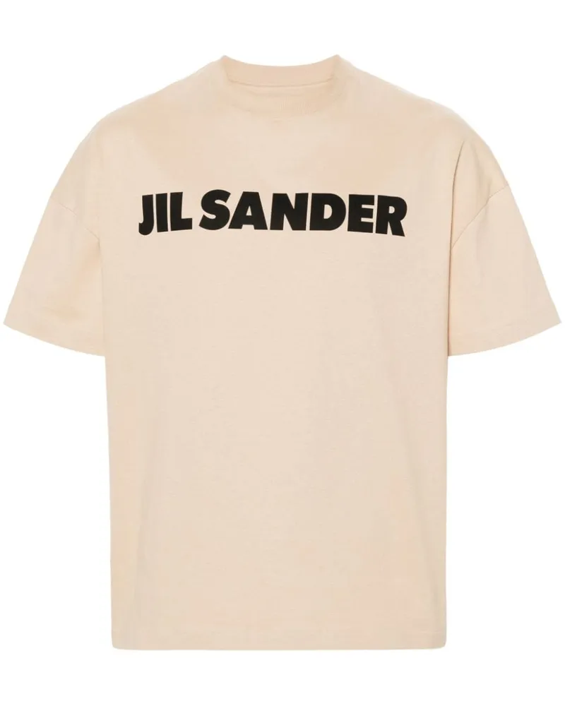 Jil Sander T-Shirt mit Logo-Print Nude