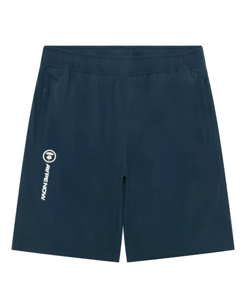 BAPE Shorts mit Logo-Print - Blau Blau