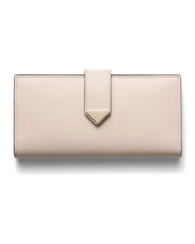 Prada Portemonnaie mit Triangel-Logo - Nude Nude