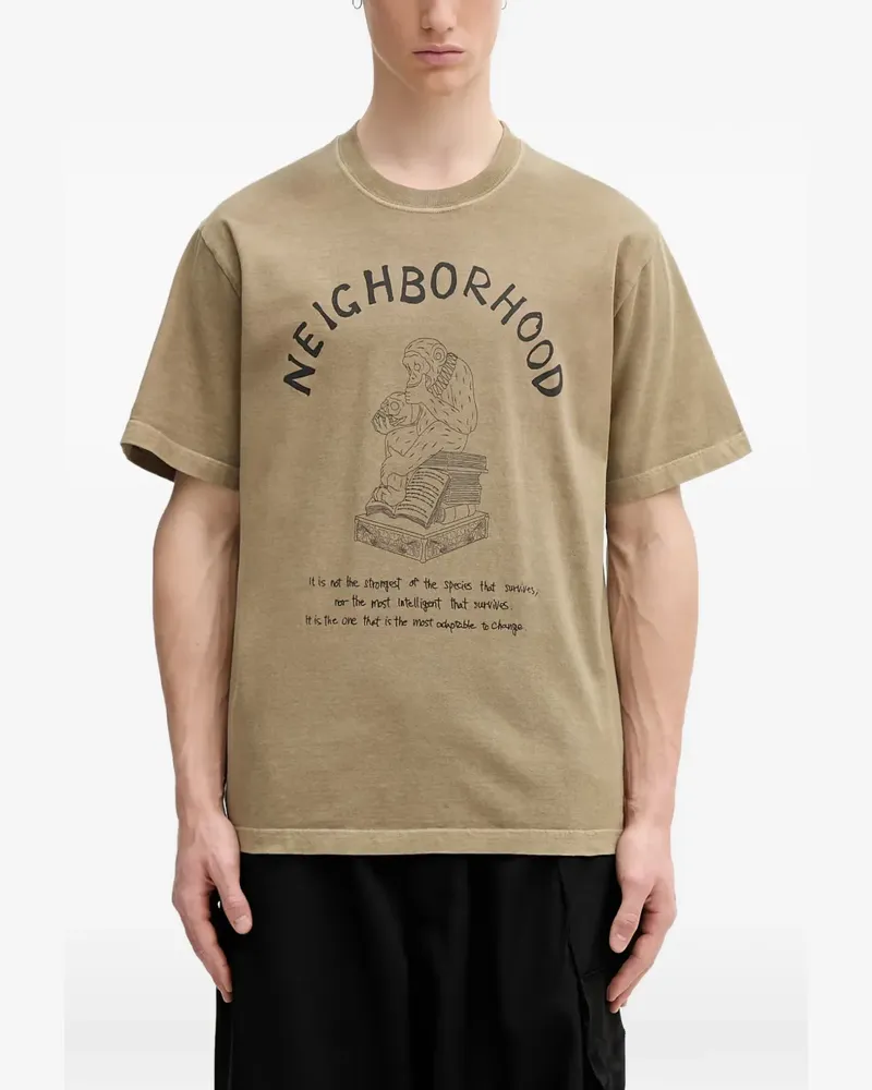 Neighborhood graphic-print T-shirt - Nude Nude