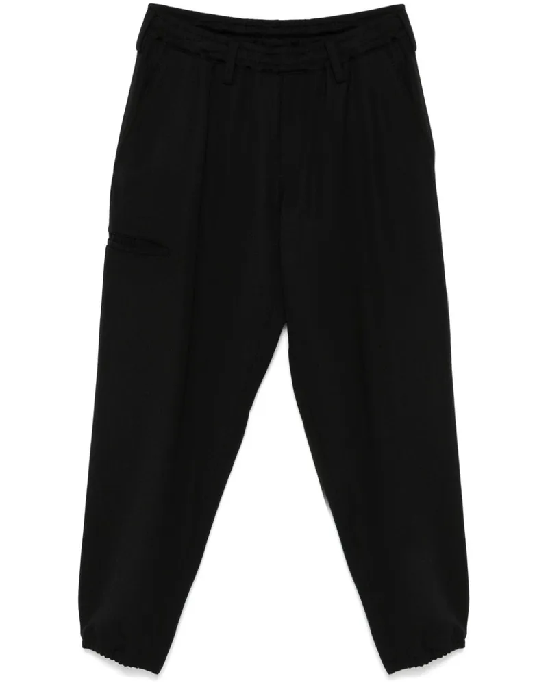 Yohji Yamamoto Hose mit Stretchbund - Schwarz Schwarz