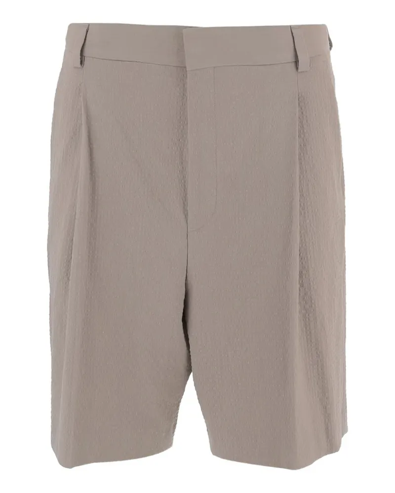 HUGO BOSS pressed pleated cotton shorts - Nude Nude