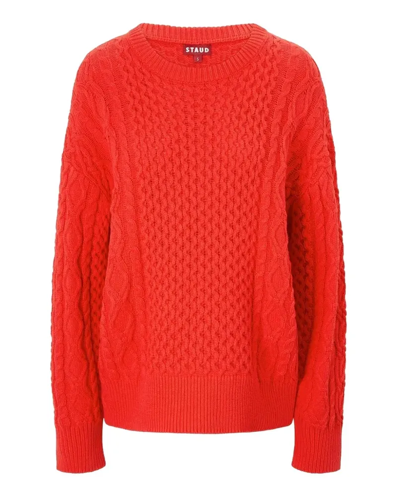 STAUD Tracy cable-knit sweater - Rot Rot