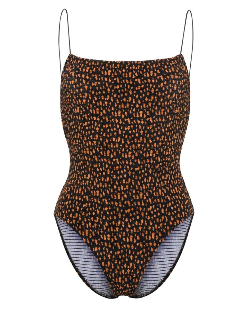 Totême smocked one-piece swimsuit - Schwarz Schwarz