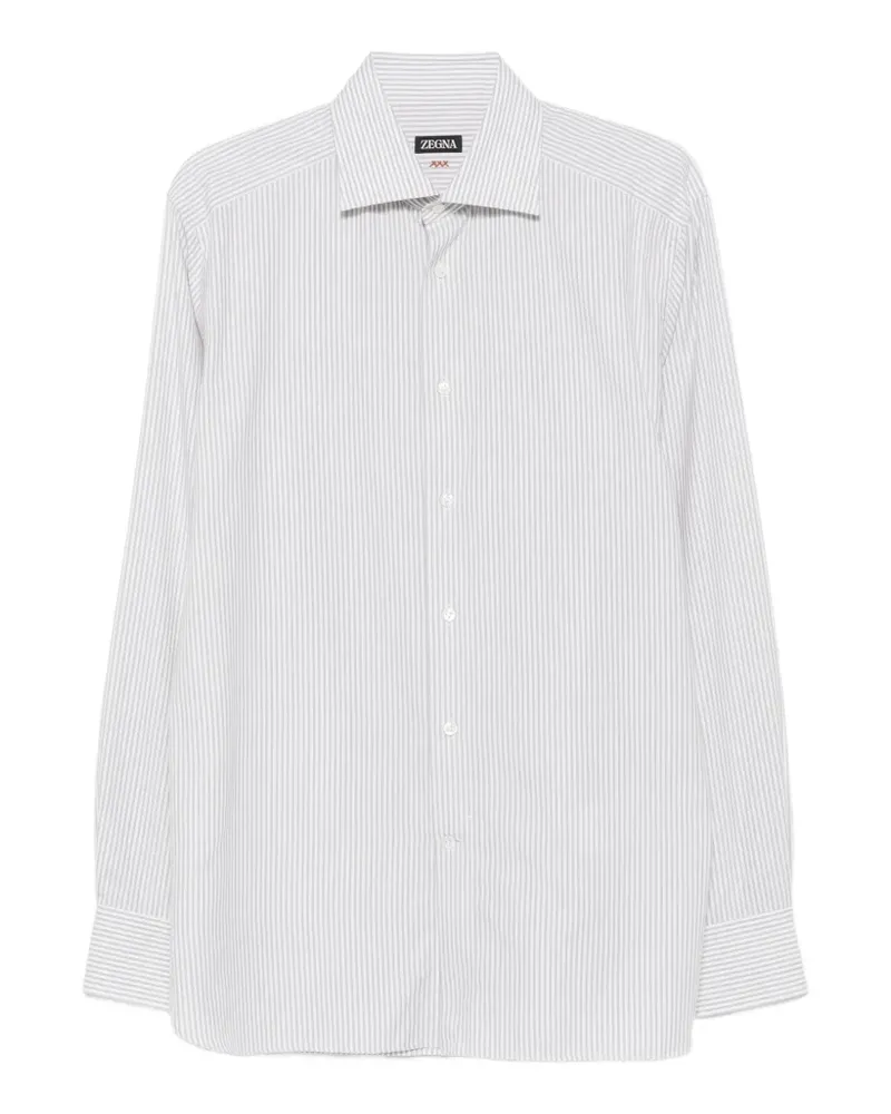 Ermenegildo Zegna Hemd mit Längsstreifen - Weiß Weiß