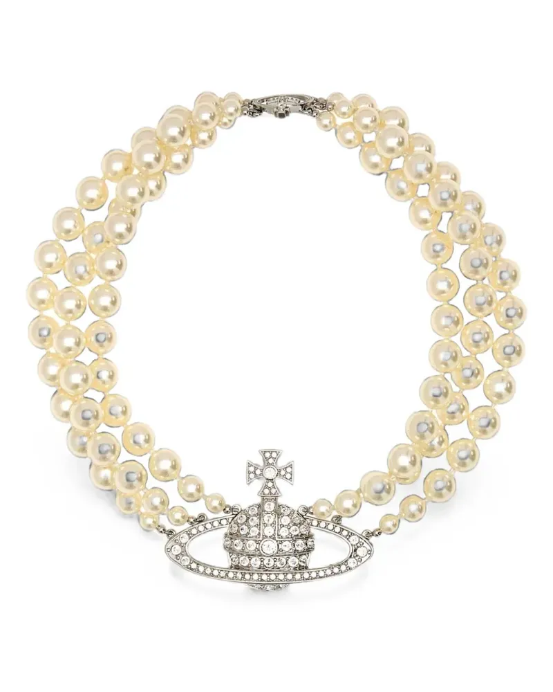 Vivienne Westwood Orb pearl-embellished necklace - Nude Nude