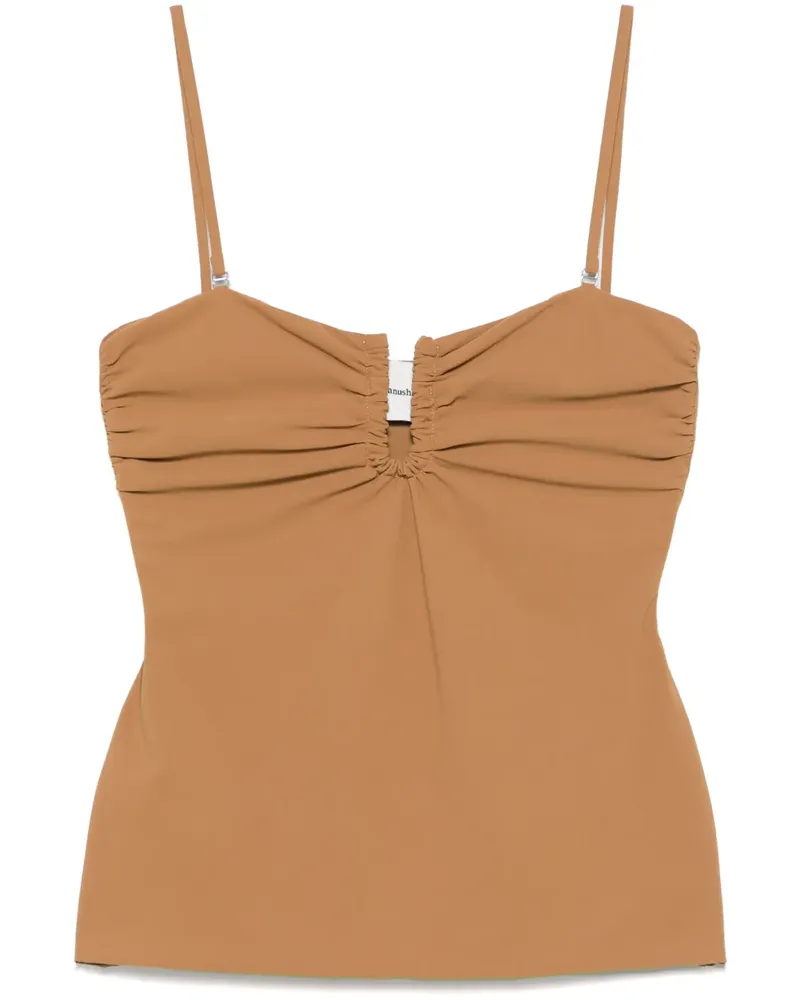 Nanushka Gerafftes Tanktop - Braun Braun