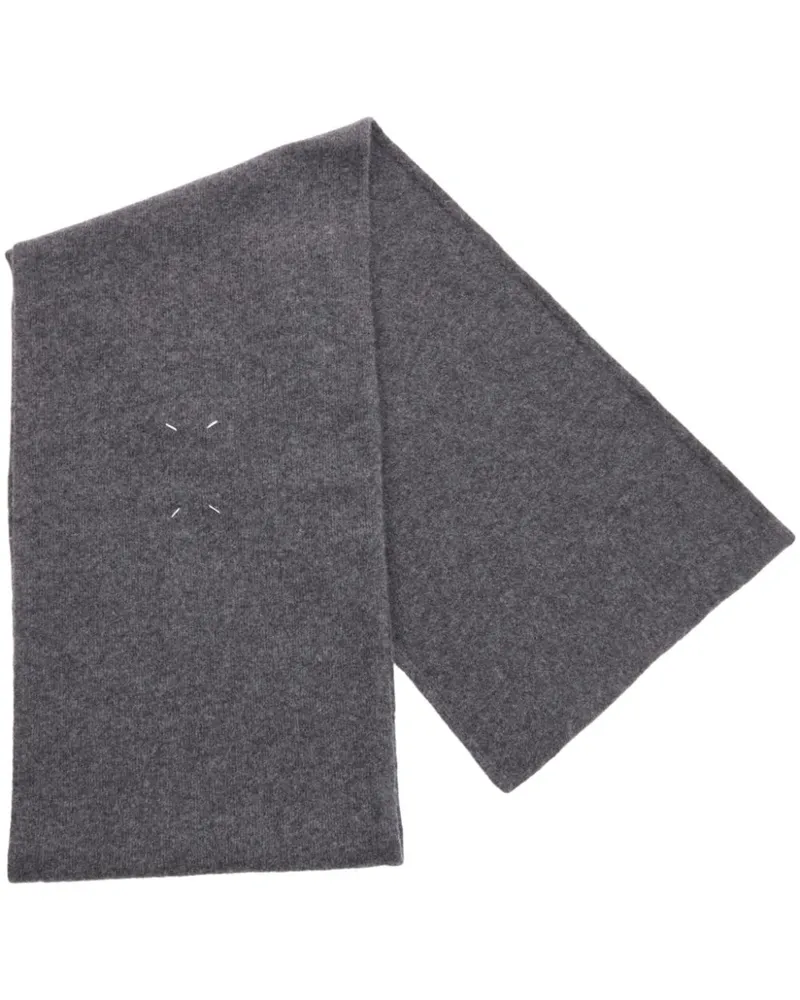 Maison Margiela Schal mit Signature-Logo - Grau Grau