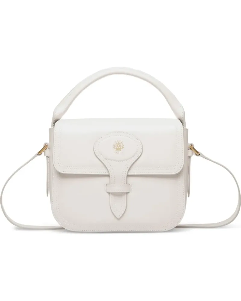 Bally Mini Beckett Handtasche mit Klappe - Weiß Weiß