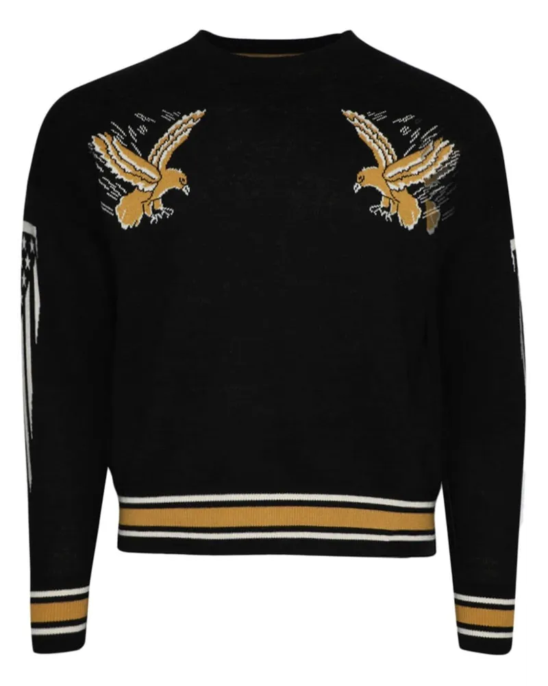 RHUDE Eagle Souvenir Intarsien-Pullover - Schwarz Schwarz