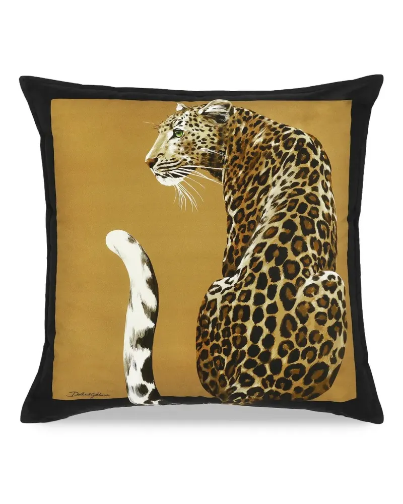 Dolce & Gabbana Kissen mit Leoparden-Print - Nude Nude