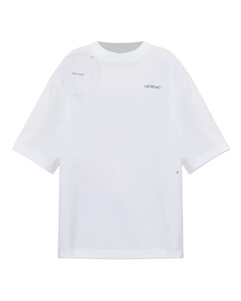 OFF-WHITE T-Shirt mit Logo-Print - Weiß Weiß