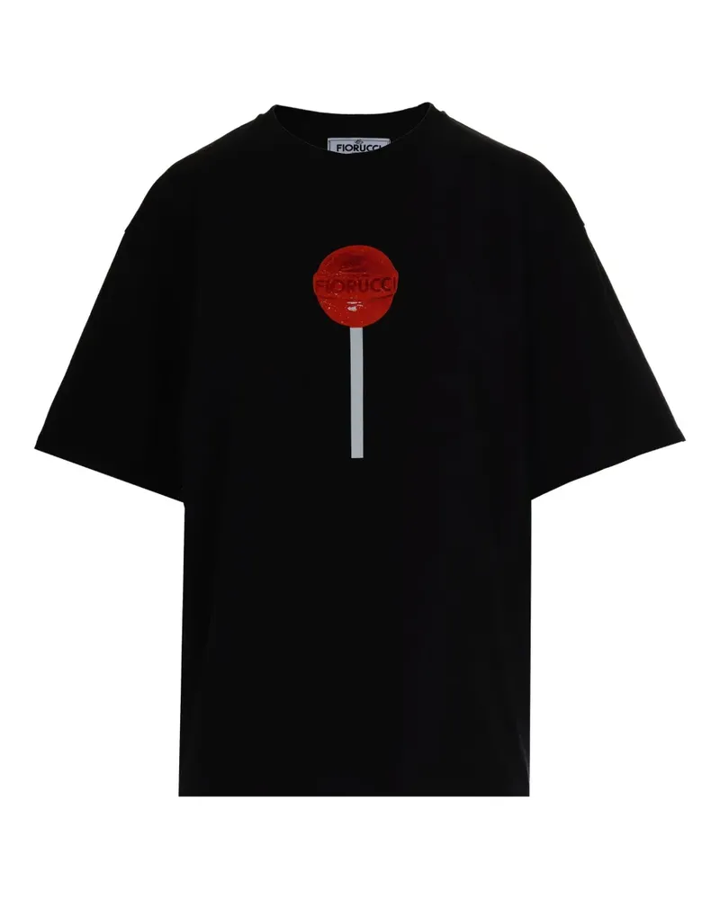 Fiorucci T-Shirt mit Lolli-Print - Schwarz Schwarz