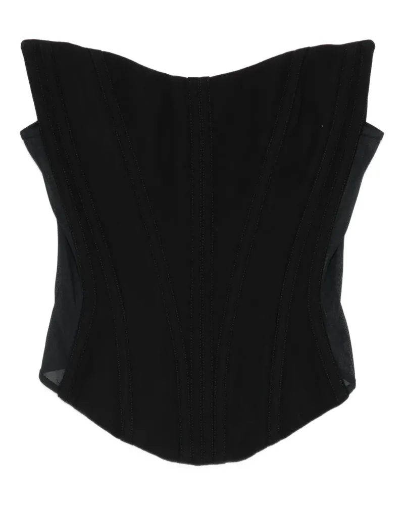 Thierry Mugler strapless corset-style top - Schwarz Schwarz