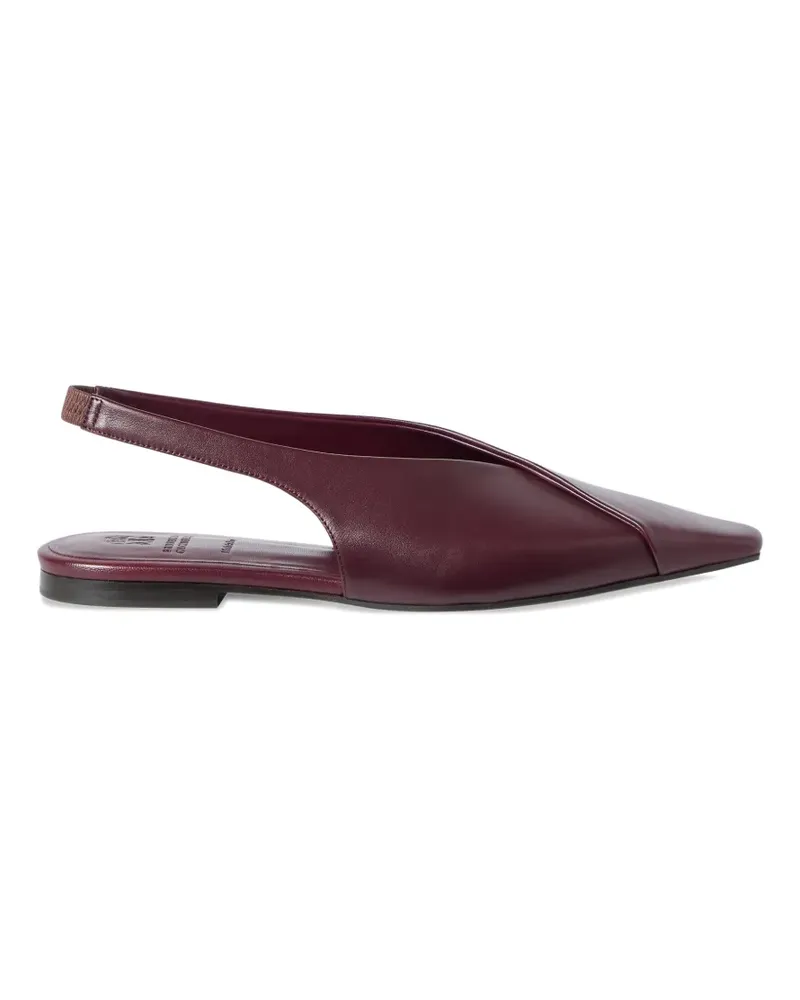 Brunello Cucinelli calfiskin slingback flats - Rot Rot