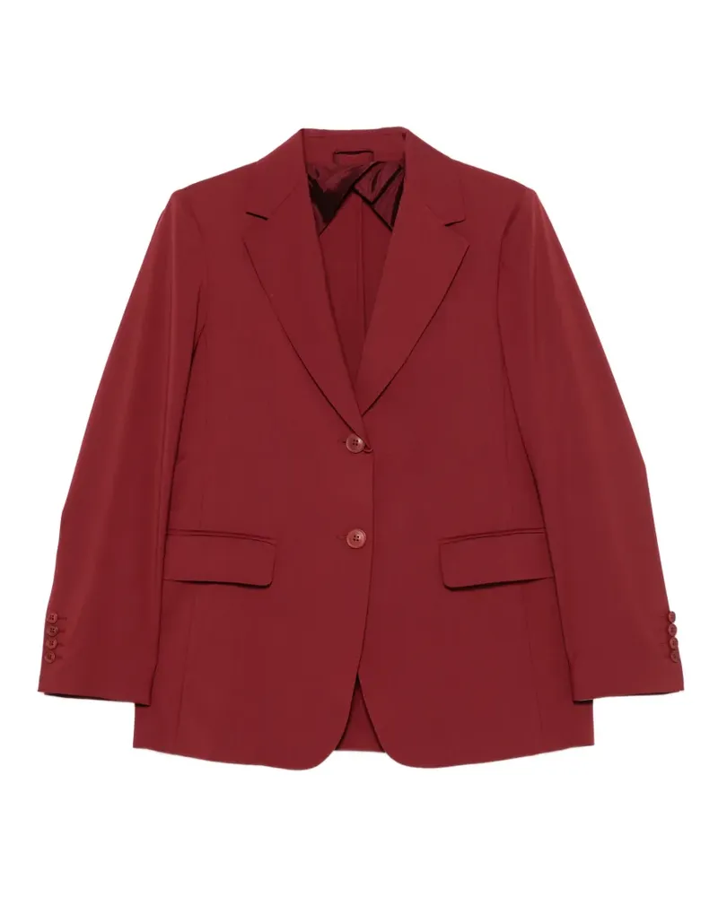 Max Mara Mstassenzi single-breasted notched-lapels blazer - Rot Rot
