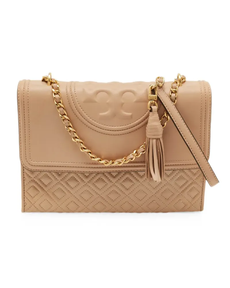 Tory Burch Mittelgroße Fleming Schultertasche mit Steppung - Nude Nude
